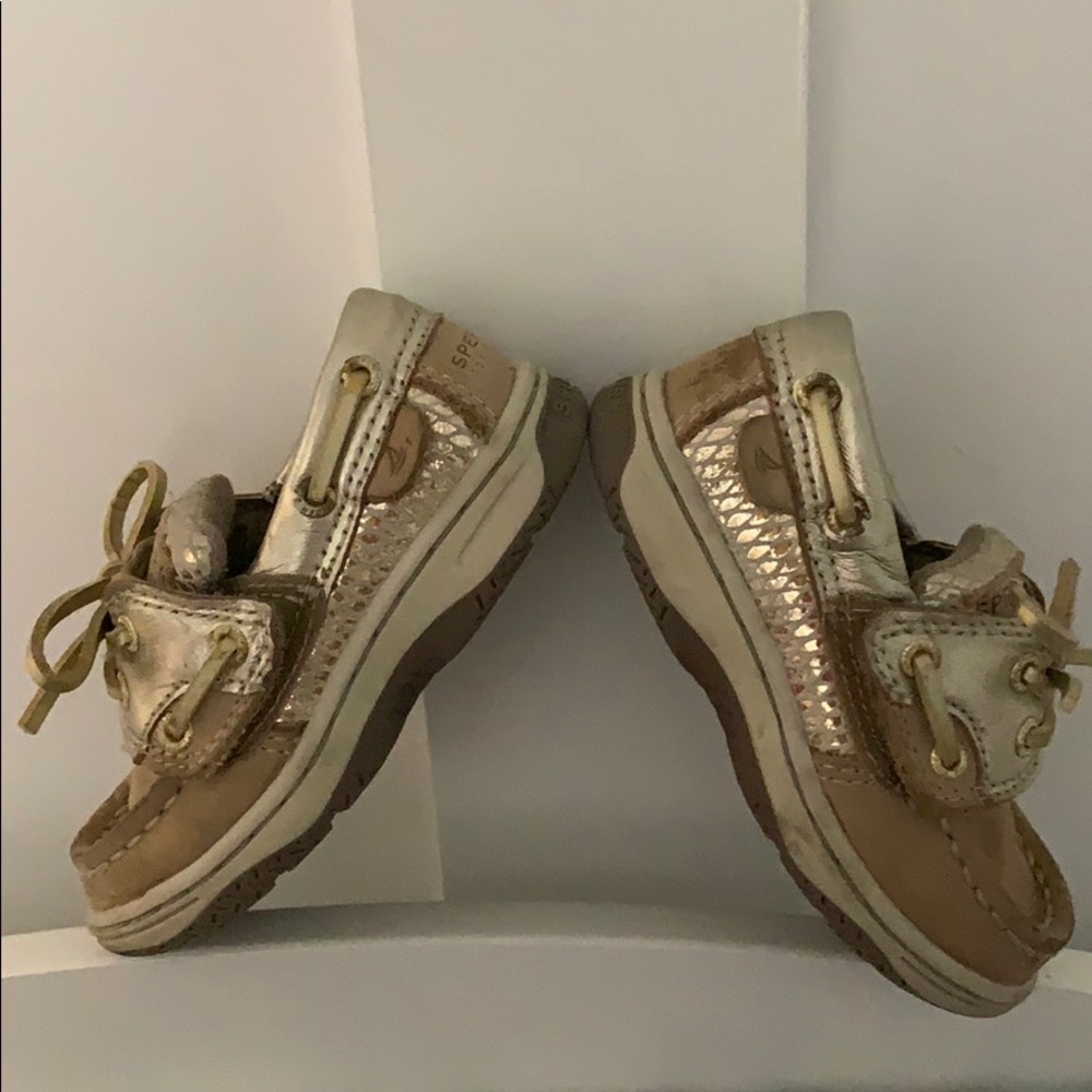 Gold Bluefish Jr. Sperry Boat Shoes - Picture 2 of 5